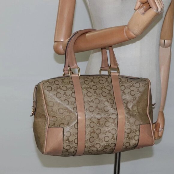 CELINE C Sulky Boston Bag PVC Beige Auth bs23974 - Picture 15 of 16